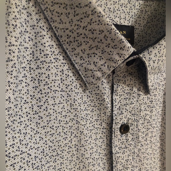 Zara Speckled Blue Dress Shirt - Picture 1 of 2
